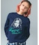 CURSIVE LOGO AND FACE JACQUARD KNIT TOP