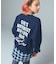 CURSIVE LOGO AND FACE JACQUARD KNIT TOP