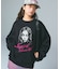 CURSIVE LOGO AND FACE JACQUARD KNIT TOP