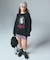 CURSIVE LOGO AND FACE JACQUARD KNIT TOP