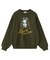 CURSIVE LOGO AND FACE JACQUARD KNIT TOP