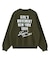 CURSIVE LOGO AND FACE JACQUARD KNIT TOP