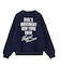 CURSIVE LOGO AND FACE JACQUARD KNIT TOP