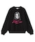 CURSIVE LOGO AND FACE JACQUARD KNIT TOP