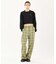 PLAID STRAIGHT LEG PANTS