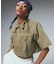 BELT POCKET CROPPED WORK SHIRT