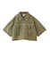 BELT POCKET CROPPED WORK SHIRT