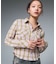 SHIRRED PLAID SHIRT