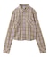 SHIRRED PLAID SHIRT