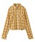 SHIRRED PLAID SHIRT
