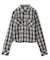 SHIRRED PLAID SHIRT