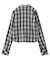SHIRRED PLAID SHIRT