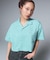 FACE OPEN COLLAR CROPPED SHIRT