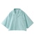 FACE OPEN COLLAR CROPPED SHIRT