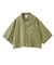 FACE OPEN COLLAR CROPPED SHIRT