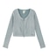 FADED RIB ZIP UP COMPACT CARDIGAN
