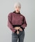 WOVEN CROPPED CREWNECK TOP