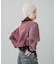 WOVEN CROPPED CREWNECK TOP