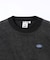 WOVEN CROPPED CREWNECK TOP
