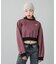 WOVEN CROPPED CREWNECK TOP