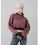 WOVEN CROPPED CREWNECK TOP