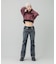 WOVEN CROPPED CREWNECK TOP