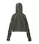 FADED WOVEN MIX HALF ZIP HOODED TOP