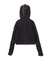 FADED WOVEN MIX HALF ZIP HOODED TOP