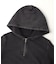 FADED WOVEN MIX HALF ZIP HOODED TOP