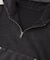 FADED WOVEN MIX HALF ZIP HOODED TOP