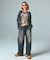 FADED CAMO SHEER L/S TOP