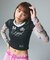 FADED CAMO SHEER L/S TOP