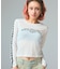 STAR STRIPED SLEEVE SHEER L/S TOP