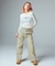 STAR STRIPED SLEEVE SHEER L/S TOP