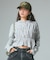 FADED SHIRRED COMPACT ZIP UP HOODIE