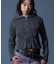 FADED SHIRRED COMPACT ZIP UP HOODIE