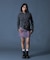 FADED SHIRRED COMPACT ZIP UP HOODIE