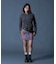 FADED SHIRRED COMPACT ZIP UP HOODIE