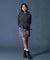 FADED SHIRRED COMPACT ZIP UP HOODIE