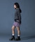 FADED SHIRRED COMPACT ZIP UP HOODIE