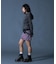 FADED SHIRRED COMPACT ZIP UP HOODIE
