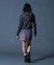 FADED SHIRRED COMPACT ZIP UP HOODIE