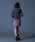 FADED SHIRRED COMPACT ZIP UP HOODIE