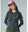 DISTRESSED WOVEN MIX ZIP UP TOP