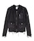 DISTRESSED WOVEN MIX ZIP UP TOP