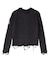 DISTRESSED WOVEN MIX ZIP UP TOP