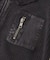 DISTRESSED WOVEN MIX ZIP UP TOP