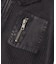DISTRESSED WOVEN MIX ZIP UP TOP