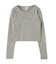 DISTRESSED LOGO PATCH L/S COMPACT TOP