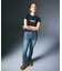 LOW RISE FLARE SKINNY DENIM PANTS